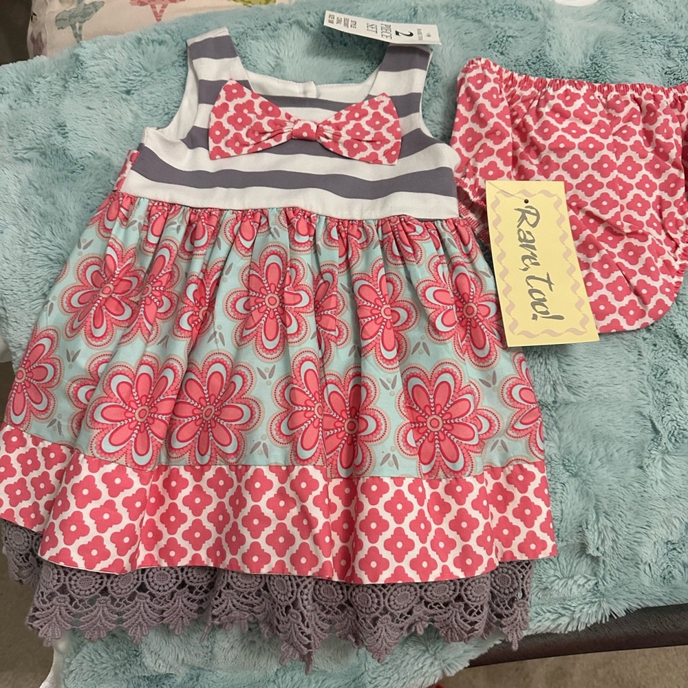 Rare Too! Sundress and diaper cover. Size 18 m. NWT - Picture 1 of 4